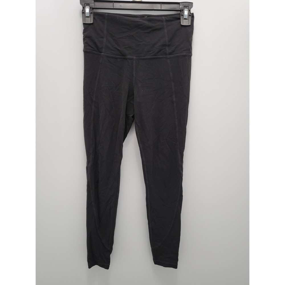 Athleta Leggings Womens XS High Rise Stretch Wicking Lycra Spandex Black‎ H018